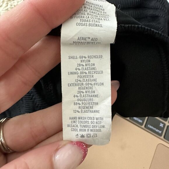 Aerie Real Good One Piece Full Coverage Halter Tie Neck Swimsuit Shelf Bra XXS - Picture 11 of 11